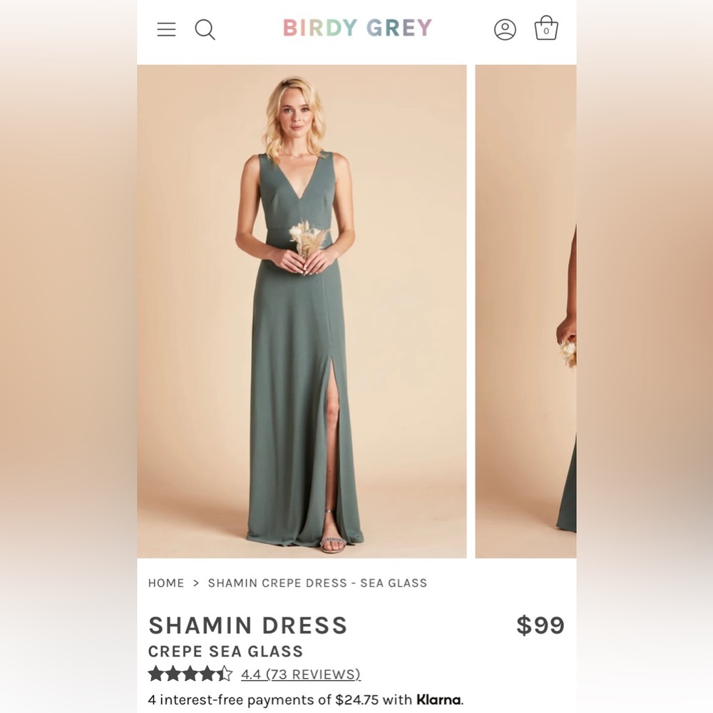 Birdy Grey Shamin Crepe Dress - Sea Glass